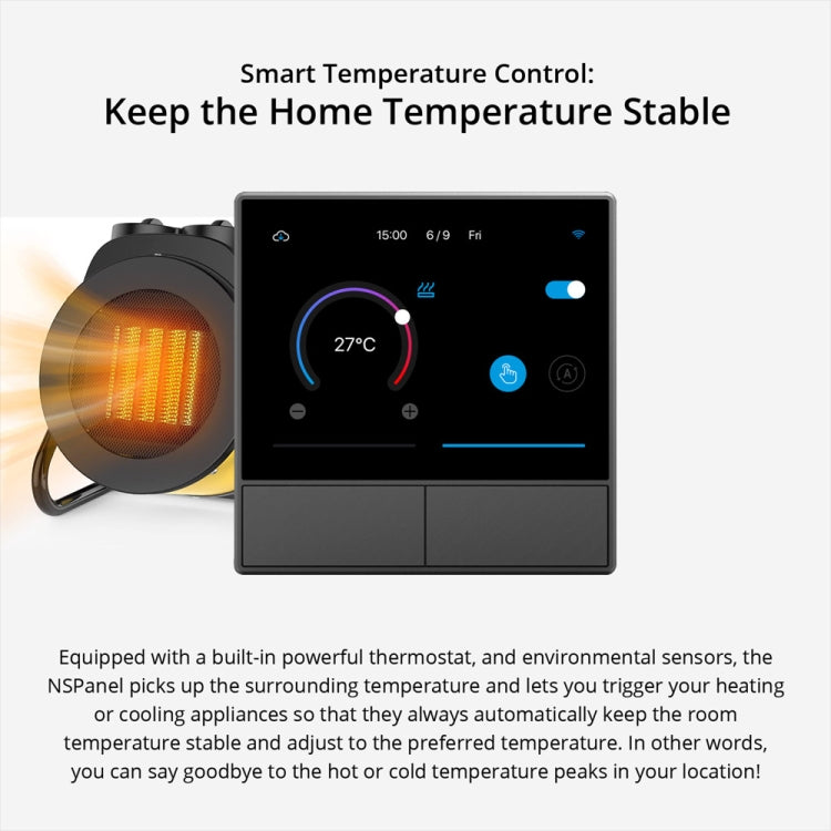 Sonoff NSPanel WiFi Smart Scene Switch Thermostat Temperature All-in-One Control Touch Screen, EU Plug, US Plug