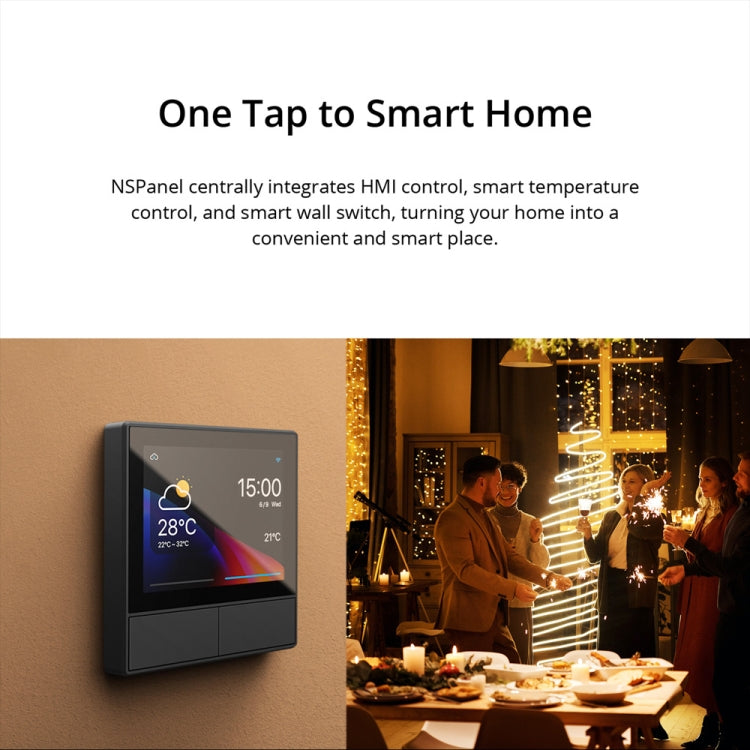 Sonoff NSPanel WiFi Smart Scene Switch Thermostat Temperature All-in-One Control Touch Screen, EU Plug, US Plug