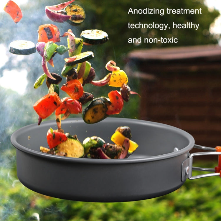 Hewolf HW-K1501 4-5 People Outdoor Aluminum Stove Portable Storage Camping Set, HW-K1501